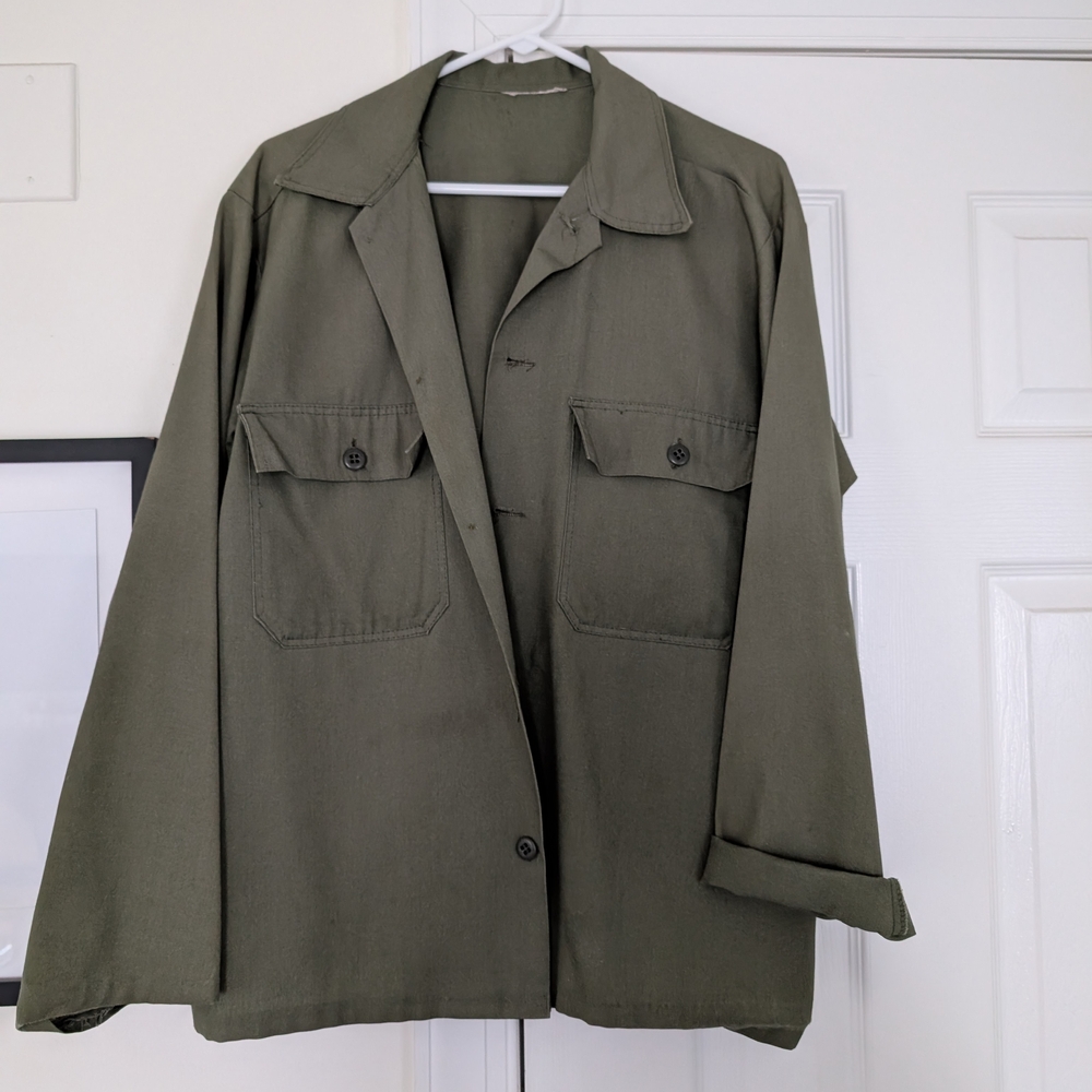 Vintage Olive Utility Jacket